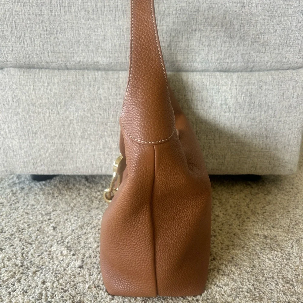 Dooney & Bourke Shoulder Logo Lock Sack with Gold Hardware. - Picture 5 of 6